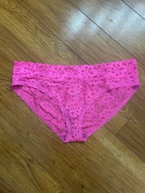 Women’s Hot Pink Floral Lace Bikini Briefs Well Worn